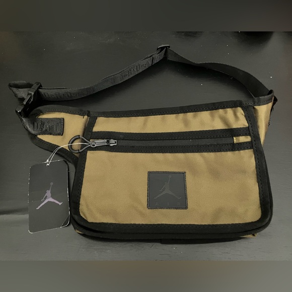 Nike Air Jordan Jumpman Collaborator Crossbody Belt Bag Olive Brown NWT Gift - Picture 2 of 7